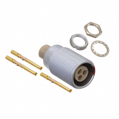 ECG.0B.303.CYM by LEMO - CONNECTOR RECPT FMALE 3POS GOLD CRIMP