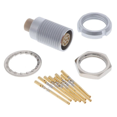 ECG.1B.308.CYM by LEMO - CONNECTOR RECPT FMALE 8POS GOLD CRIMP
