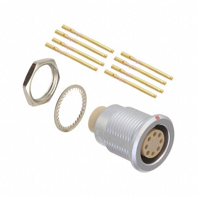 ECG.2B.308.CYM by LEMO - CONNECTOR RECPT FMALE 8POS GOLD CRIMP