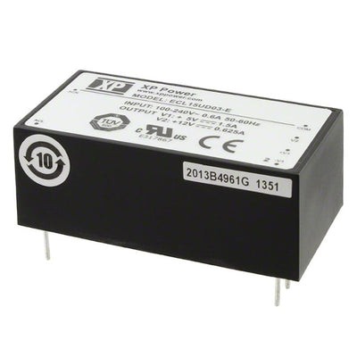 ECL15UD03-E by XP Power - AC/DC CONVERTER 5V -12V 15W