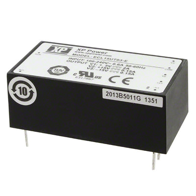 ECL15UT03-E by XP Power - AC/DC CONVERTER 5V +/-15V 15W