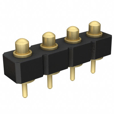 821-22-004-10-000101 by Mill-Max Manufacturing Corp. - CONNECTOR SPRING PISTON 4POS PCB