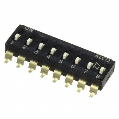 EDS08SGNNTR04Q by TE Connectivity ALCOSWITCH Switches - END STACK DIP 8P G RAISED T&R