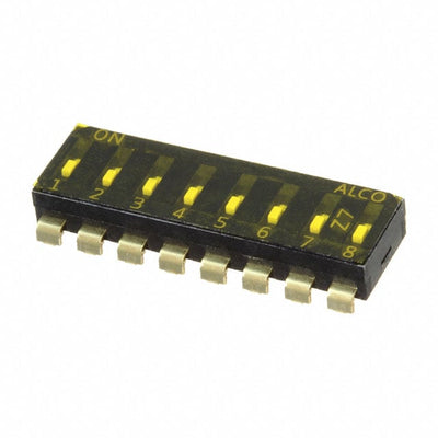 EDS08SNRSTU04Q by TE Connectivity ALCOSWITCH Switches - END STACK DIP 8P J RECESS SEAL T