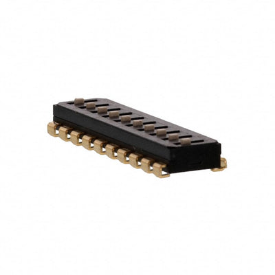 EDS10SNNNTR04Q by TE Connectivity ALCOSWITCH Switches - END STACK DIP 10P J RAISED T&R