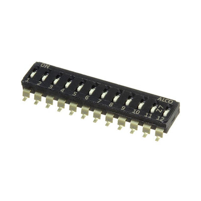 EDS12SGRNTR04Q by TE Connectivity ALCOSWITCH Switches - END STACK DIP 12P G RECESS T&R