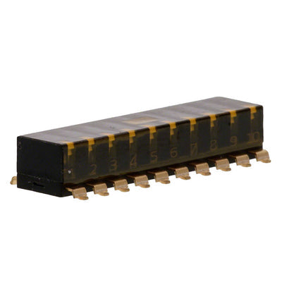 EDSP10SGRNSTU04 by TE Connectivity ALCOSWITCH Switches - PIANO 10P G SHORT SEAL TUB PD ON