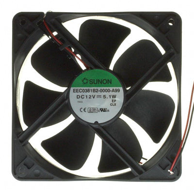 EEC0381B2-000U-A99 by Sunon Fans - FAN AXIAL 120X38MM 12VDC WIRE
