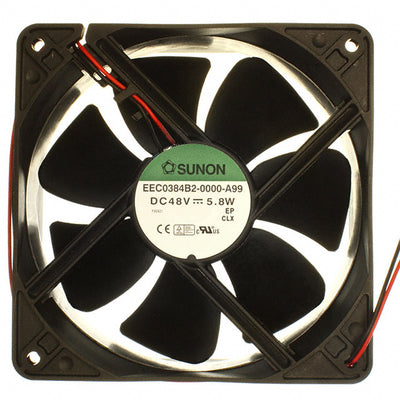 EEC0384B2-000U-A99 by Sunon Fans - FAN AXIAL 120X38MM 48VDC WIRE