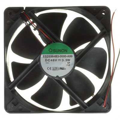 EEC0384B3-000U-A99 by Sunon Fans - FAN AXIAL 120X38MM 48VDC WIRE