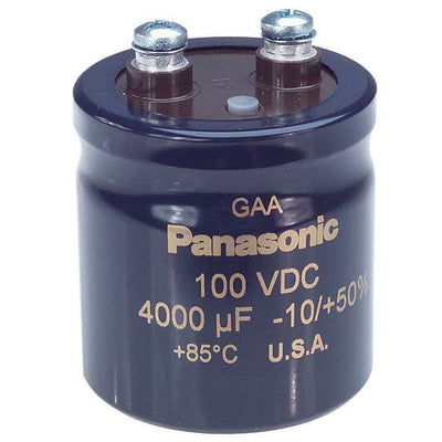 EEG-A2A402FCE by Panasonic Electronic Components - ALUMIN CAP 4000UF 20% 100V SCREW