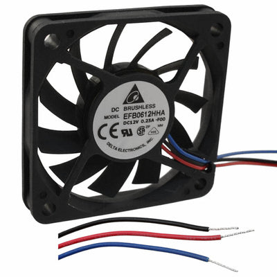 EFB0612HHA-F00 by Delta Electronics - FAN AXIAL 60X10MM 12VDC WIRE