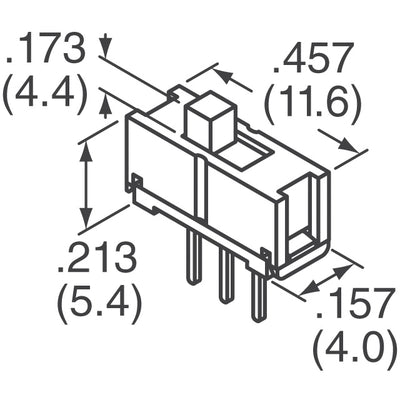 EG1218A by E-Switch - SWITCH SLIDE SPDT 200MA 30V
