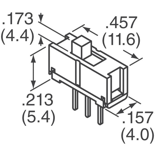 EG1218A by E-Switch - SWITCH SLIDE SPDT 200MA 30V