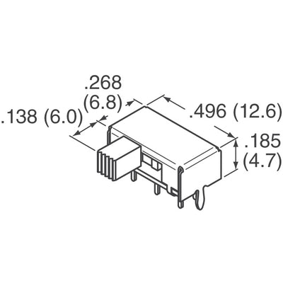 EG2215A by E-Switch - SWITCH SLIDE DPDT 200MA 30V