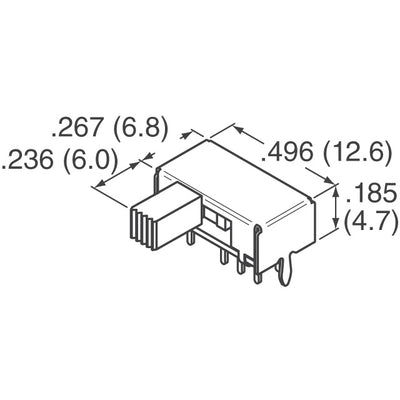 EG2315A94V0 by E-Switch - SWITCH SLIDE DP3T 200MA 30V