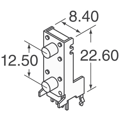 TL53AF160Q by E-Switch - SWITCH TACTILE SPSTX2 0.05A 12V