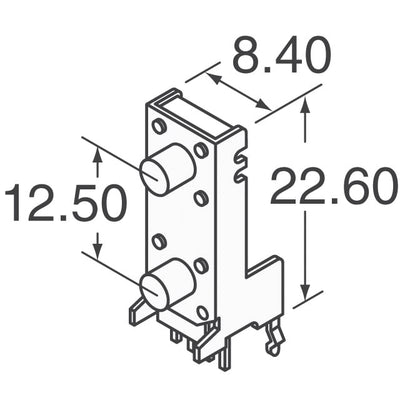 TL53F160Q by E-Switch - SWITCH TACTILE SPSTX2 0.05A 12V