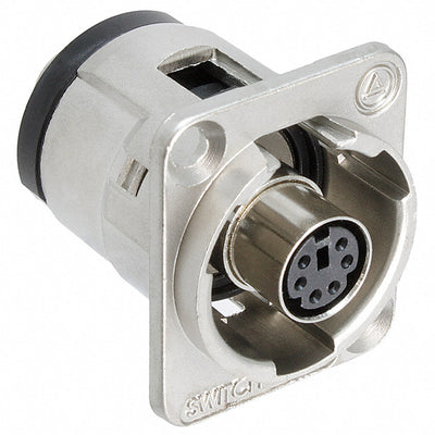 EH6MD2X by Switchcraft Inc. - CONNECTOR ADAPTER 6P-6P F-F PNL MNT