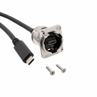 EHUSB31CFCM by Switchcraft Inc. - CABLE C RCPT TO C PLUG W/COUPL 3