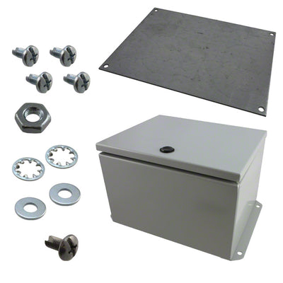 EJ1086 by Hammond Manufacturing - BOX STEEL GRAY 10""L X 8""W