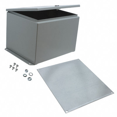 EJ12108 by Hammond Manufacturing - BOX STEEL GRAY 12""L X 10""W