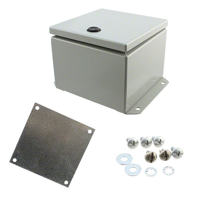 EJ664 by Hammond Manufacturing - BOX STEEL GRAY 6""L X 6""W