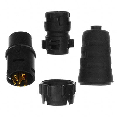 EN3C6FX by Switchcraft Inc. - CONNECTOR PLUG FMALE 6P GOLD SLDR CUP