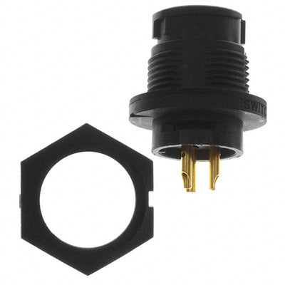 EN3P3MX by Switchcraft Inc. - CONNECTOR RECPT MALE 3P GOLD SLDR CUP