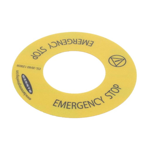 ESL-30/60-10 by Banner Engineering Corporation - EMERGENCY STOP LEGEND LABEL (ADH