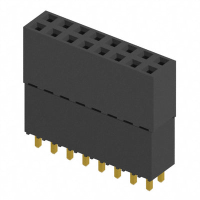 ESQ-108-33-G-D by Samtec Inc. - CONNECTOR SOCKET 16POS 0.1 GOLD PCB