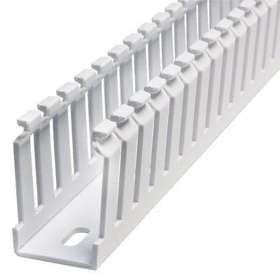 F.75X1.5WH6 by Panduit Corp - WIRE DUCT SLOTTED SCREW 6' WHITE
