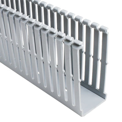 F1.5X4LG6 by Panduit Corp - WIRE DUCT SLOTTED SCREW 6' GRAY