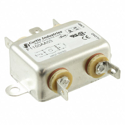 F1150AA03 by Curtis Industries - LINE FILTER 250VAC 3A CHASS MNT