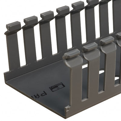 F2X1.5LG6 by Panduit Corp - WIRE DUCT SLOTTED SCREW 6' GRAY
