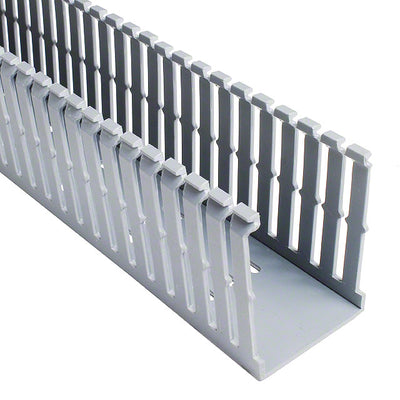 F2X3LG6 by Panduit Corp - WIRE DUCT SLOTTED SCREW 6' GRAY