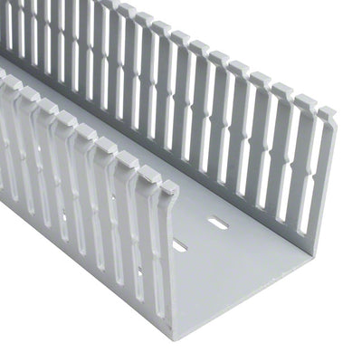 F3X2LG6 by Panduit Corp - WIRE DUCT SLOTTED SCREW 6' GRAY