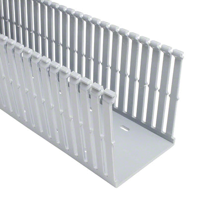 F3X4LG6 by Panduit Corp - WIRE DUCT SLOTTED SCREW 6' GRAY