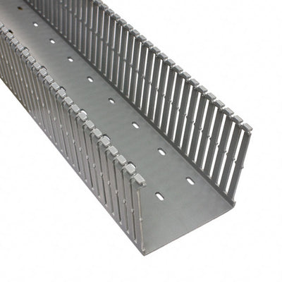 F4X4LG6 by Panduit Corp - WIRE DUCT SLOTTED SCREW 6' GRAY