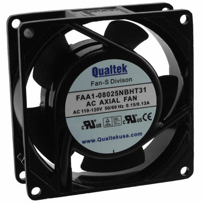 FAA1-08025NBHT31 by Qualtek - FAN AXIAL 80X25MM 115VAC TERM