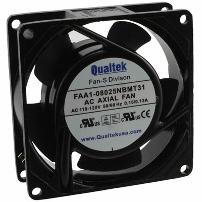 FAA1-08025NBMT31 by Qualtek - FAN AXIAL 80X25MM 115VAC TERM