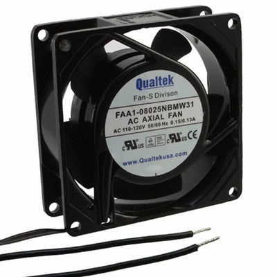 FAA1-08025NBMW31 by Qualtek - FAN AXIAL 80X25MM 115VAC WIRE