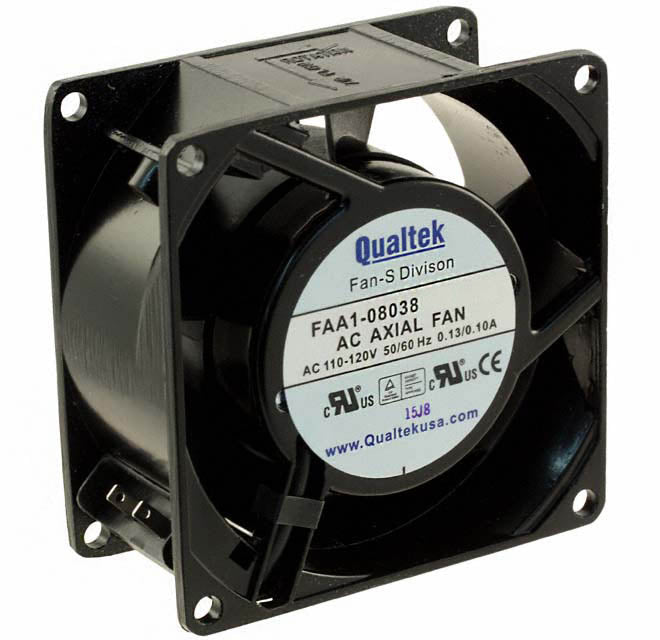 FAA1-08038NBMT31 by Qualtek - FAN AXIAL 80X38MM 115VAC TERM