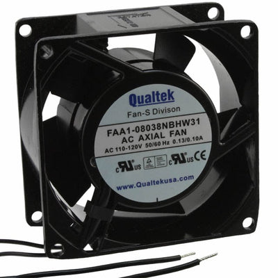 FAA1-08038NBHW31 by Qualtek - FAN AXIAL 80X38MM 115VAC WIRE