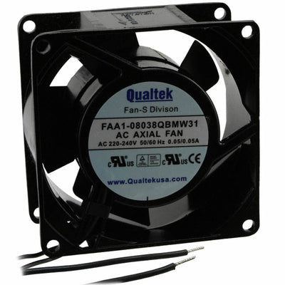 FAA1-08038QBMW31 by Qualtek - FAN AXIAL 80X38MM 230VAC WIRE