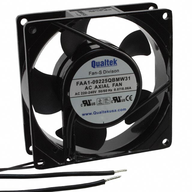 FAA1-09225QBMW31 by Qualtek - FAN AXIAL 92X25MM 230VAC WIRE
