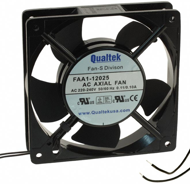 FAA1-12025QBMW31 by Qualtek - FAN AXIAL 120X25MM 230VAC WIRE