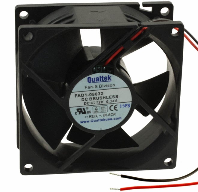 FAD1-08032EBLW12 by Qualtek - FAN AXIAL 80.5X32MM 48VDC WIRE