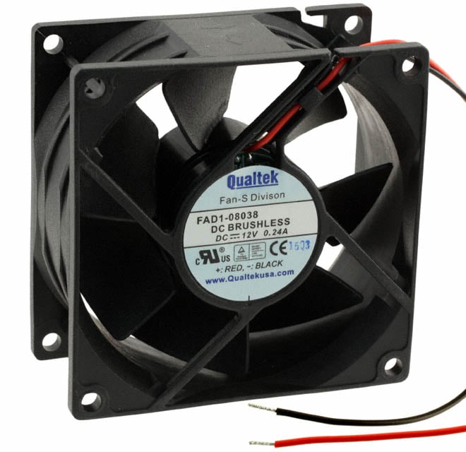 FAD1-08038CBAW12 by Qualtek - FAN AXIAL 80.5X38MM 12VDC WIRE