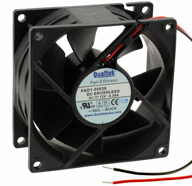 FAD1-08038DBHW12 by Qualtek - FAN AXIAL 80.5X38MM 24VDC WIRE